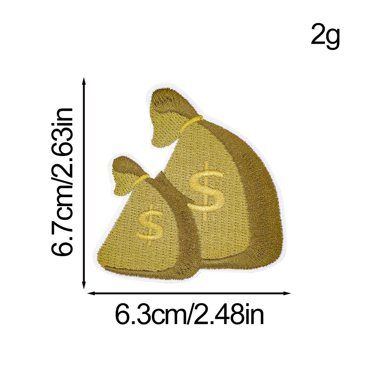 Wholesale Western patch yellow clothing accessories embroidery patch